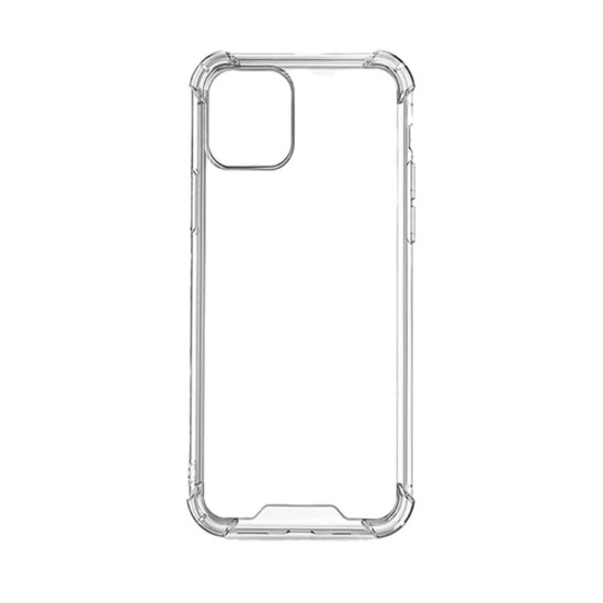 Capa de Silicone com Cantos Rígidos para Apple iPhone 12 Transparente